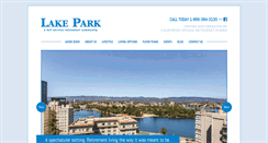 Desktop Screenshot of lakeparkretirement.org